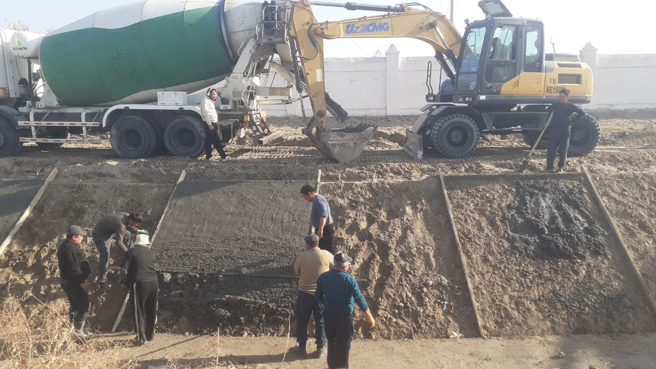 “ОСТОНА” КАНАЛИ БЕТОНЛАНМОҚДА